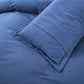 100% cotton Premium Doona Duvet Quilt Cover Set with Soft Pillowcases - Blue-Single