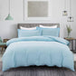 100% cotton Premium Doona Duvet Quilt Cover Set with Soft Pillowcases - Aqua-Double