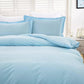 100% cotton Premium Doona Duvet Quilt Cover Set with Soft Pillowcases - Aqua-Queen