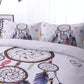 Dream catcher Printed Duvet Cover Set with Matching Pillowcases - white-Double