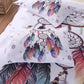 Dream catcher Printed Duvet Cover Set with Matching Pillowcases - white-Double