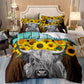 Nature-Inspired Floral Duvet Cover Set - Hypoallergenic Fabric-Double