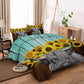 Nature-Inspired Floral Duvet Cover Set - Hypoallergenic Fabric-Double