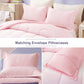 Girls Comforter Set, Queen/King Size, Ombre Pink Purple Rainbow 3-Piece Bedding Collection