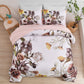 Floral Comforter Set, Queen/King Size, Blush Floral 3-Piece Bedding, Soft Microfiber for All Seasons