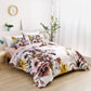 Floral Comforter Set, Queen/King Size, Blush Floral 3-Piece Bedding, Soft Microfiber for All Seasons