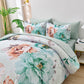 Warm Floral Comforter Set, Queen/King Size, Cozy Quilted Bedding with Pillowcases