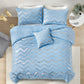 Metallic Print Comforter Set, Queen/King Size, Chic 3-Piece Bedding with Pillowcases