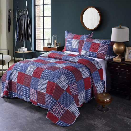 Finesse Quilted Bedspread and Pillowcases Set: Transform Your Sleep Experience-Queen