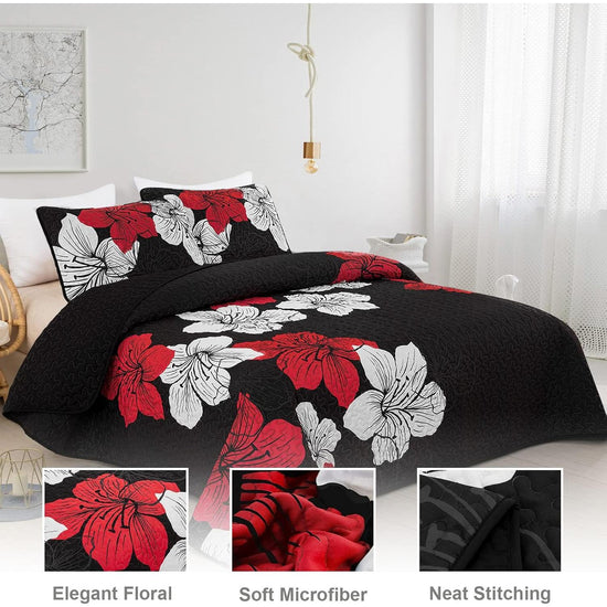 Glorious Quilted coverlet and pillowcovers set: Unmatched Beauty-Queen