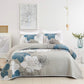 Intricate Quilted Coverlet and Pillowcases Set: Artistry in Every Stitch-Queen