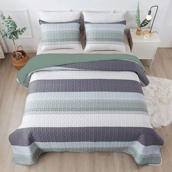 Ethereal Quilted Bedspread and Pillowcases Set: A Dreamy Addition to Your Home-Queen