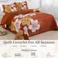 Toasty Quilted bedspread and pillowcovers set: Perfect for Cold Nights-Queen