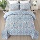 Tasteful Quilted Bedspread and Pillowcases Set: Subtle Sophistication for Your Space-Queen