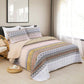 Crafted Quilted Bedspread and Pillowcases Set: A Testament to Skilled Craftsmanship-Queen