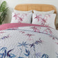 Floral Quilted bedspread and pillowcovers set: Embrace Nature Indoors-Queen