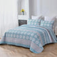 Peaceful Quilted coverlet and pillowcovers set: Relax and Unwind-Queen