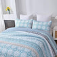 Peaceful Quilted coverlet and pillowcovers set: Relax and Unwind-Queen