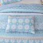 Peaceful Quilted coverlet and pillowcovers set: Relax and Unwind-Queen