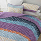 Quirky Quilted coverlet and pillowcovers set: Add Personality to Your Space-Queen