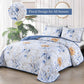 Quietude Quilted coverlet and pillowcovers set: Perfect for Relaxation-Queen