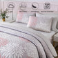 Mosaic Quilted coverlet and pillowcovers set: Unique Patchwork Design-Queen
