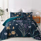 Abstract Quilted coverlet and pillowcovers set: Unique and Artistic-Queen