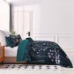 Abstract Quilted coverlet and pillowcovers set: Unique and Artistic-Queen