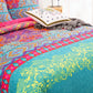 Colorful Quilted bedspread and pillowcovers set: Add a Splash of Color-Queen