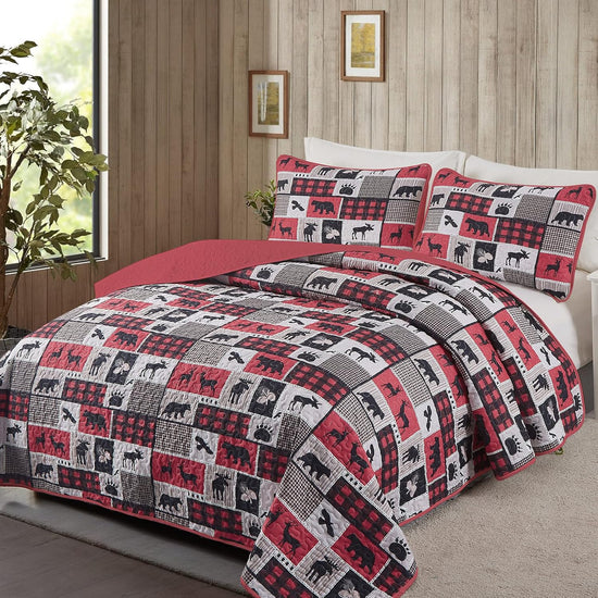 Christmas feel Queen Bedspread Set