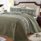 Quicksilver Quilted coverlet and pillowcovers set: Sleek and Modern-Queen