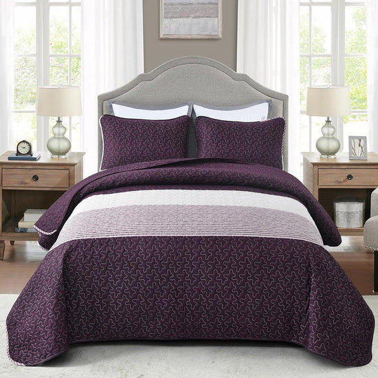 Radiant Quilted coverlet and pillowcovers set: Brighten Any Room-Queen