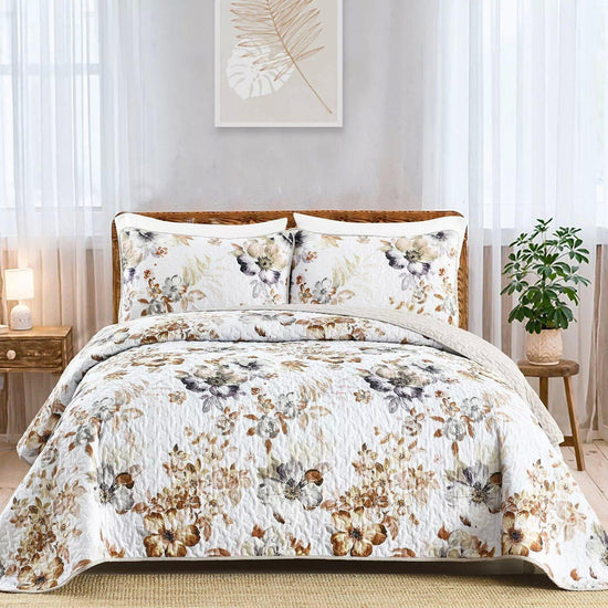 Zen Quilted bedspread and pillowcovers set: Find Your Inner Peace-Queen