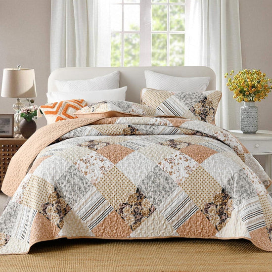 Transcendent Quilted bedspread and pillowcovers set: Elevated Comfort-Queen