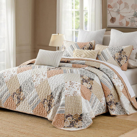 Transcendent Quilted bedspread and pillowcovers set: Elevated Comfort-Queen