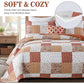 Queen Size Checkered Bedspread Set Vibrant Retro Pattern