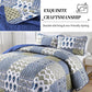 Gorgeous Quilted bedspread and pillowcovers set: Comfortable Elegance-Queen