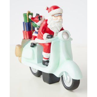 Santa On Scooter 21cm