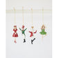 Stories Ornaments Green/Red Set Of 4 10.5cm