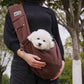 Brown Pet Carrier Sling Bag for Small Dogs and Cats - Up to 15kg