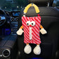 Red Striped Tissue Holder for Car - Fun Design