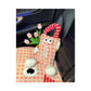 Pink Striped Tissue Holder for Car - Fun Design
