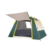 Dark green four-sided tent with a straight door - Plus Large size (270x270x185cm), majestic and expansive for outdoor escapades