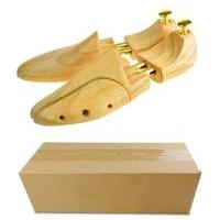 Adjustable Pine Wood Shoe Tree with Brass Knobs, Size EUR 41-42