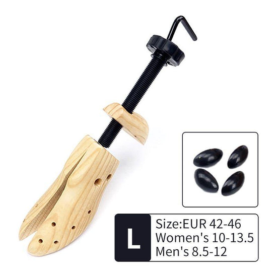 Adjustable Wooden Shoe Stretcher for Men & Women, Large Size (EUR 42-46)