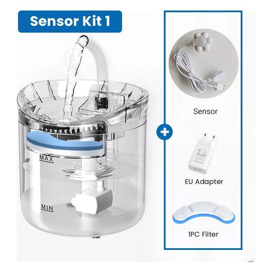 Sensor Kit 1 Pet Water Fountain with Smart Sensor, EU Adapter, and Filter