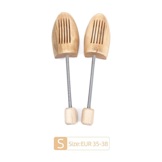 Small Wooden Spring Shoe Tree Stretcher, Size EUR 35-38