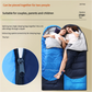 Sleeping Bag -  Lightweight for Adults, Camping, Hiking, Backpacking (With accessories + eye mask + earbuds + square pillow)