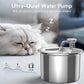 Intelligent Stainless Steel Pet Water Fountain with Smart Sensor, USB Plug, and Auto Power-Off Function