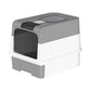 Large Enclosed Cat Litter Box with Drawer and Scoop - Odor Control, Removable Tray, Easy Clean Design